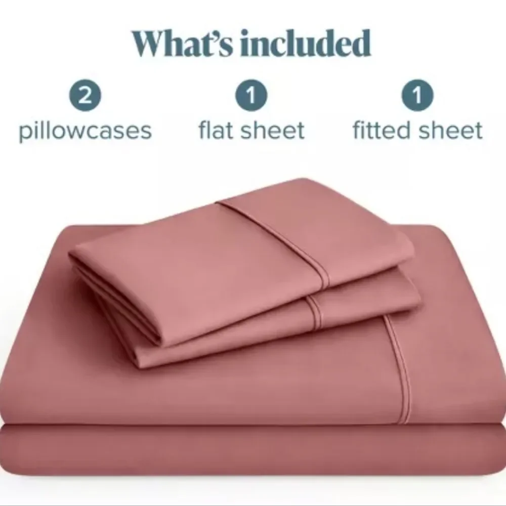 250 TC Supima Percale Sheet Set - Casaluna -Rose